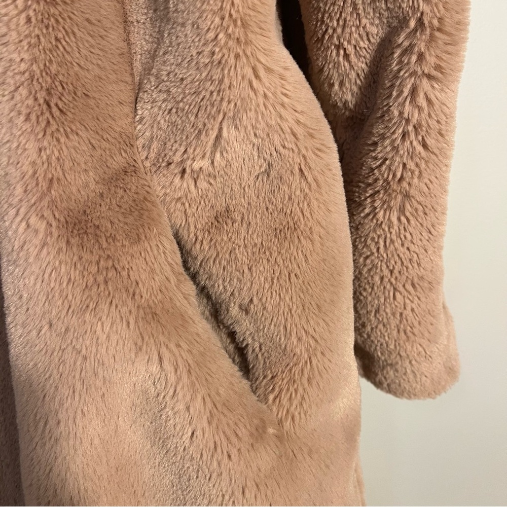 Ophelia Roe Faux Fur Coat Soft Pink Rose Cozy 1X - Picture 5 of 6